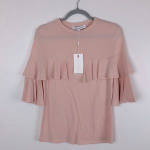 Endless Rose Blush Pink Ruffle Sleeve Top